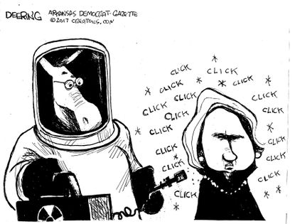 Political cartoon U.S. Clinton uranium Russia democrats
