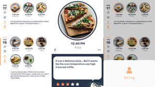 Screenshots showing Otter - Diet Diary on iPhone
