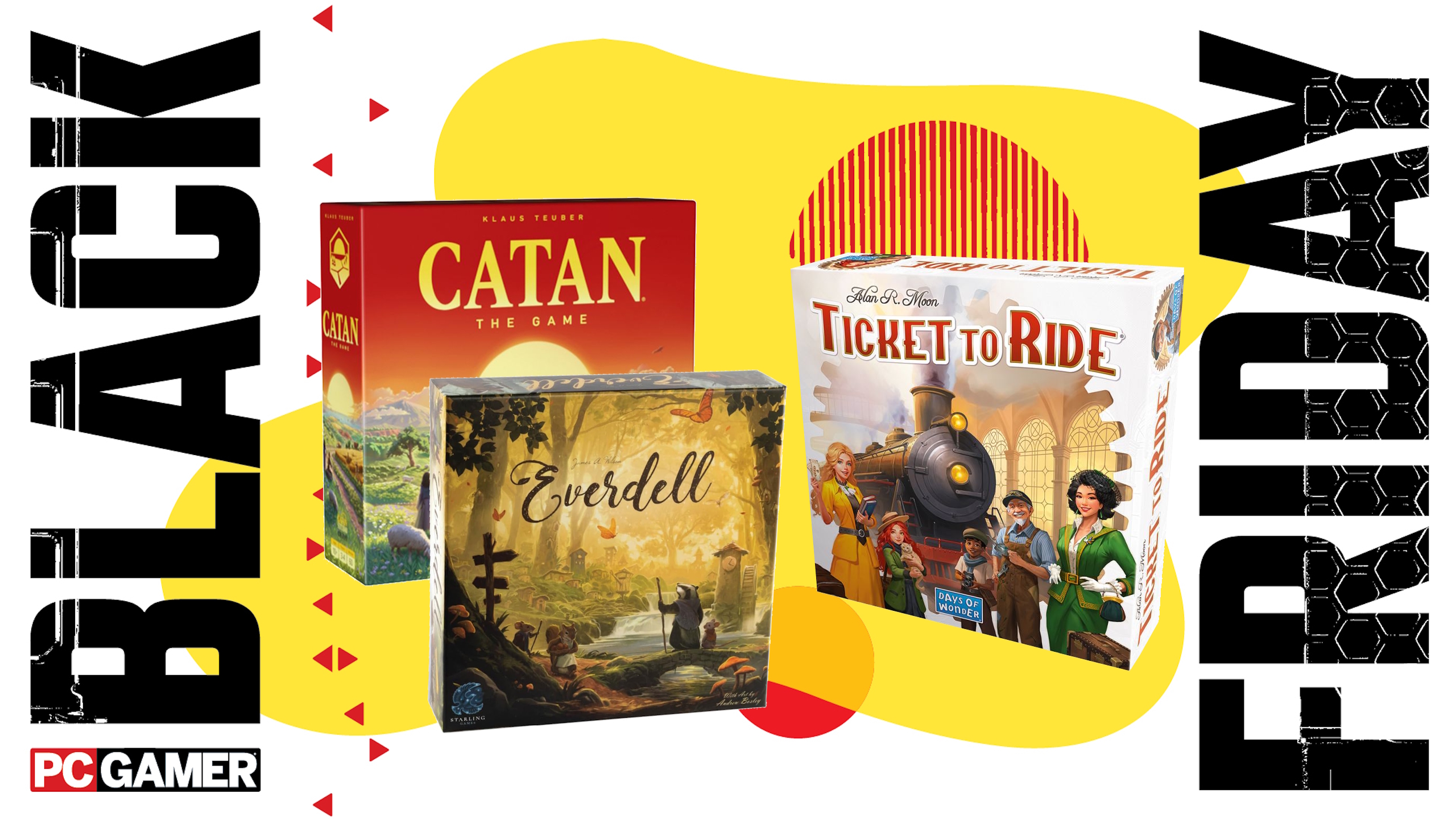 Header image with board game deals for black friday