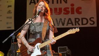 Carolyn Wonderland performs at the Austin Music Hall in Austin, Texas on March 14, 2012