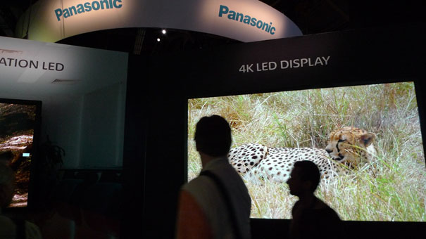 Panasonic 98 inch 4K Displays at NAB