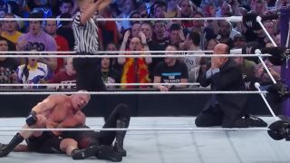 Brock Lesnar, The Undertaker and Paul Heyman at WrestleMania 30