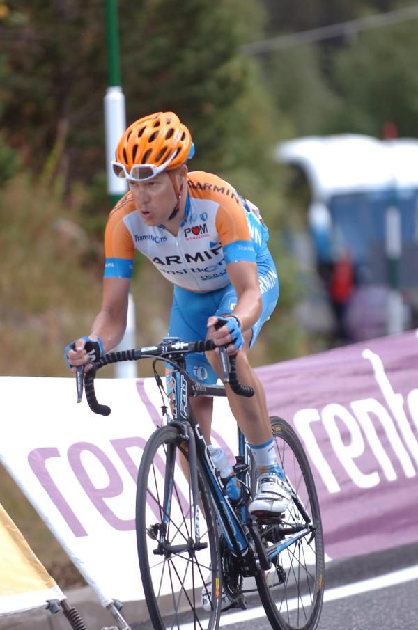 Tom Danielson (Garmin-Transitions) approaches the line in Andorra.