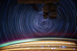 Star Trails Seen from the ISS
