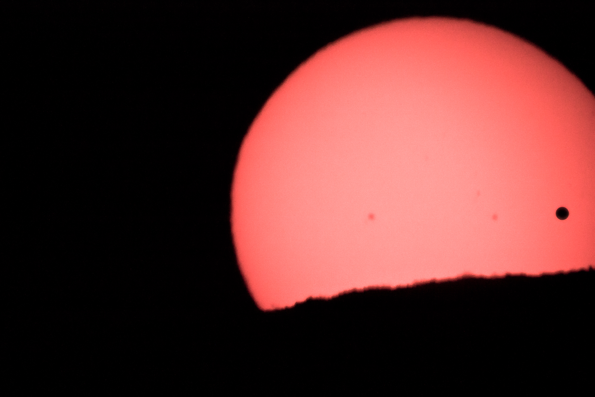 Venus Transit at Sunset