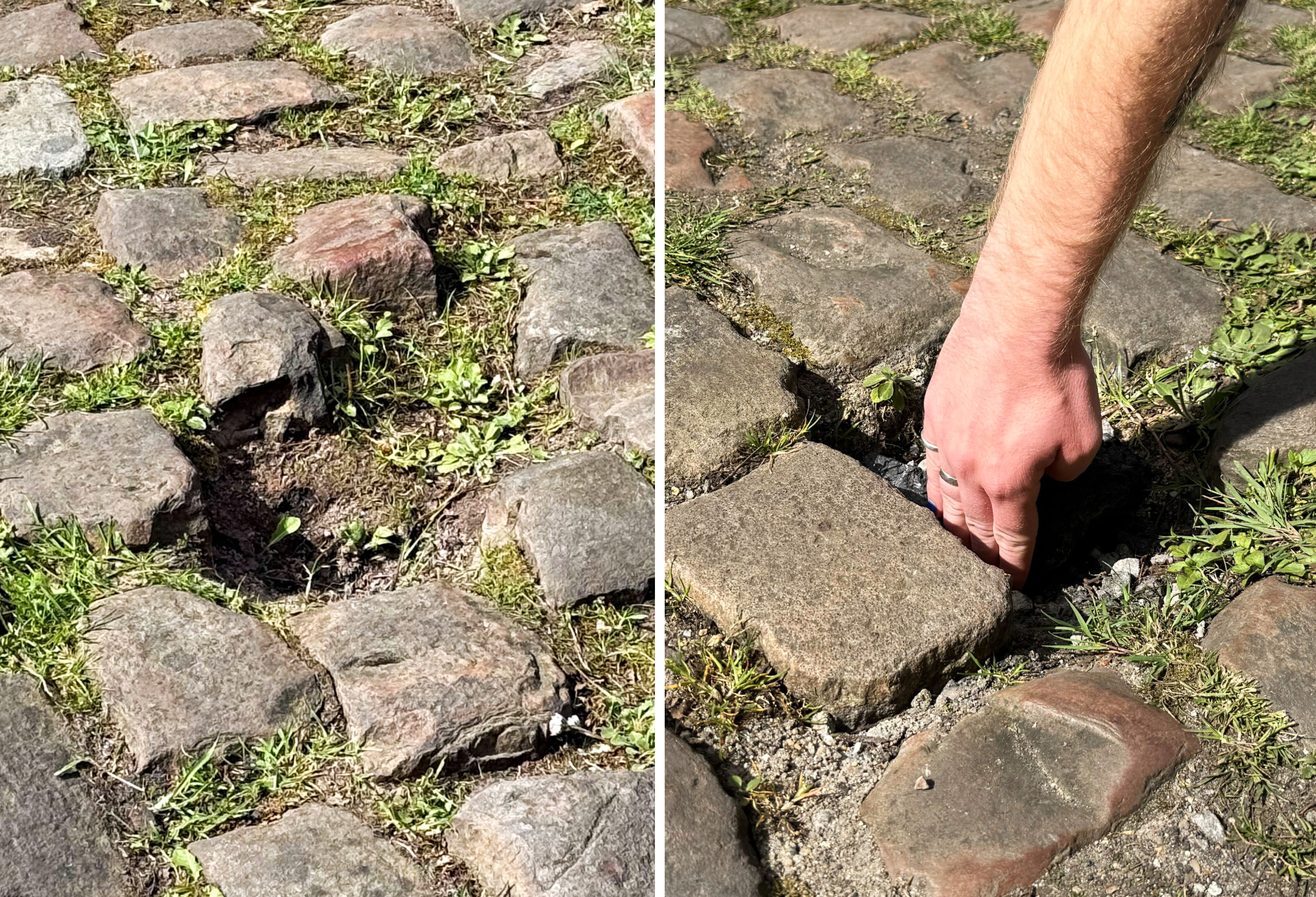 Missing cobbles at Paris-Roubaix