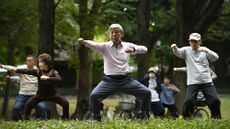 Elderly people exercise in Japan