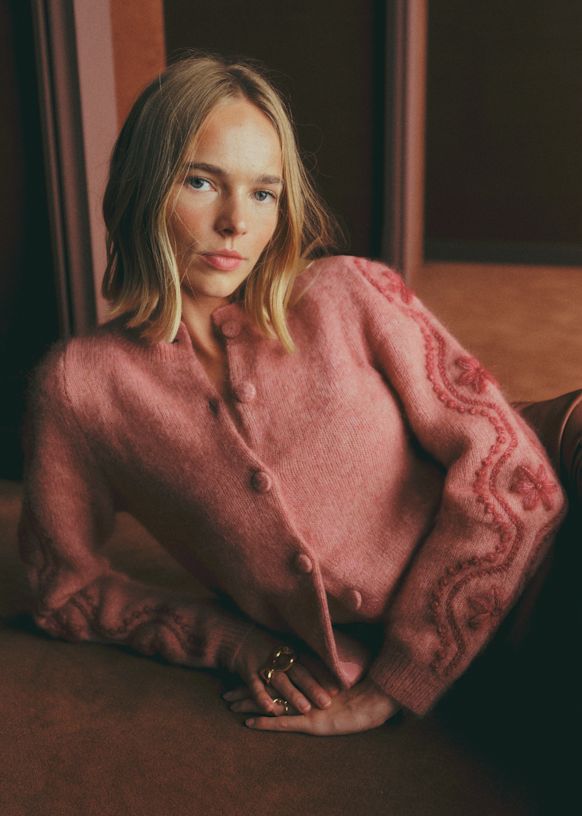 Gino Cardigan - Rosewood - Kid Mohair - Sézane