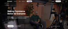 shopify homepage screenshot