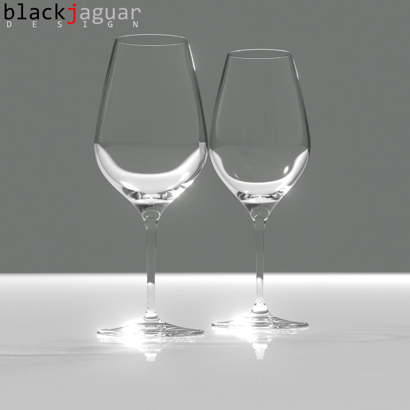 Free 3D models: wine glasses