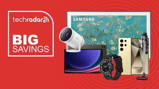 Various products on sale from the Discover Samsung Spring sale