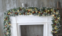 Frosted garland, Etsy