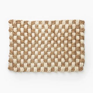 jute checkered doormat