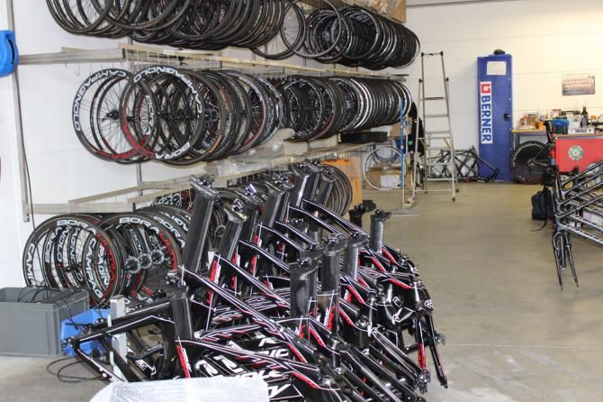 The riders have a selection of wheels and frames