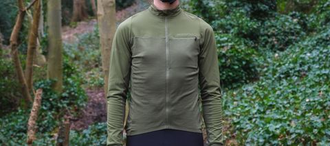 A man wearing Endura GV500 Long Sleeve Jersey