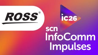 The SCN InfoComm 2026 Impulses banner with Ross Video logo. 