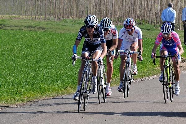 Frank Schleck leads the escape.