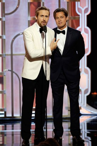 Brad Pitt & Ryan Gosling at the Golden Globes 2016