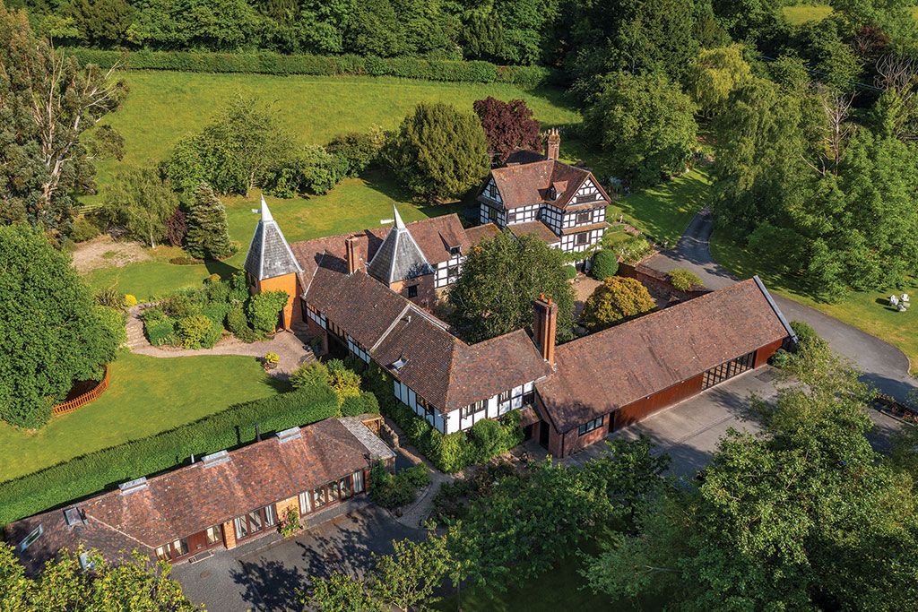 Property for sale with wildlife meadows: The Baston Hall Estate, Crews Hill, Alfrick, Worcester, Worcestershire.