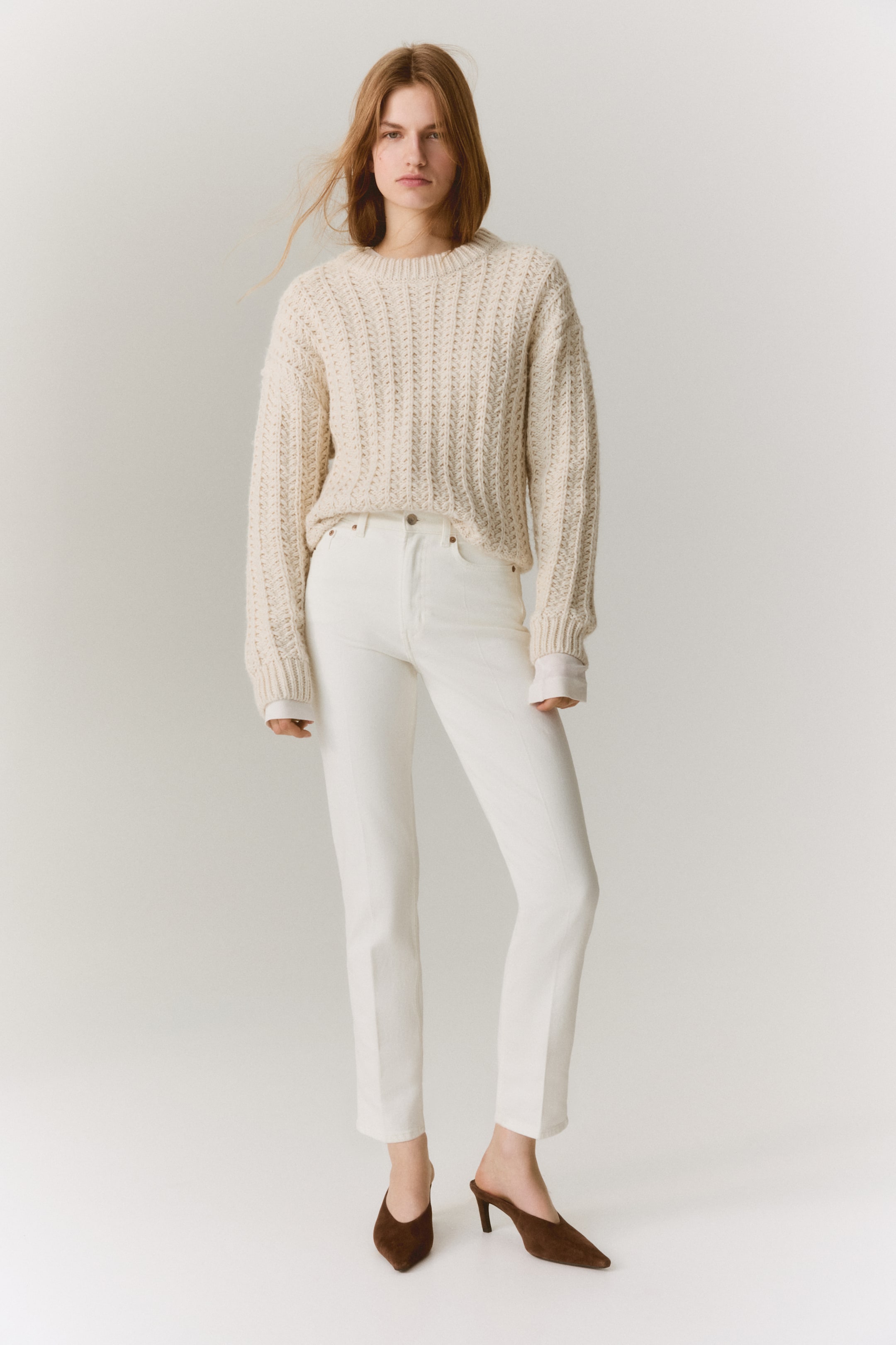 Slim Straight High Ankle Jeans