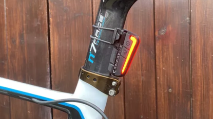 Image shows Moon Cerberus rear light mounted on bike