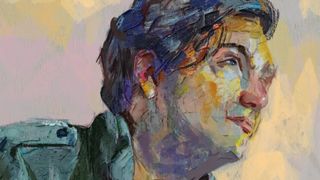 A painting made in a dgital art app of a man's portrait