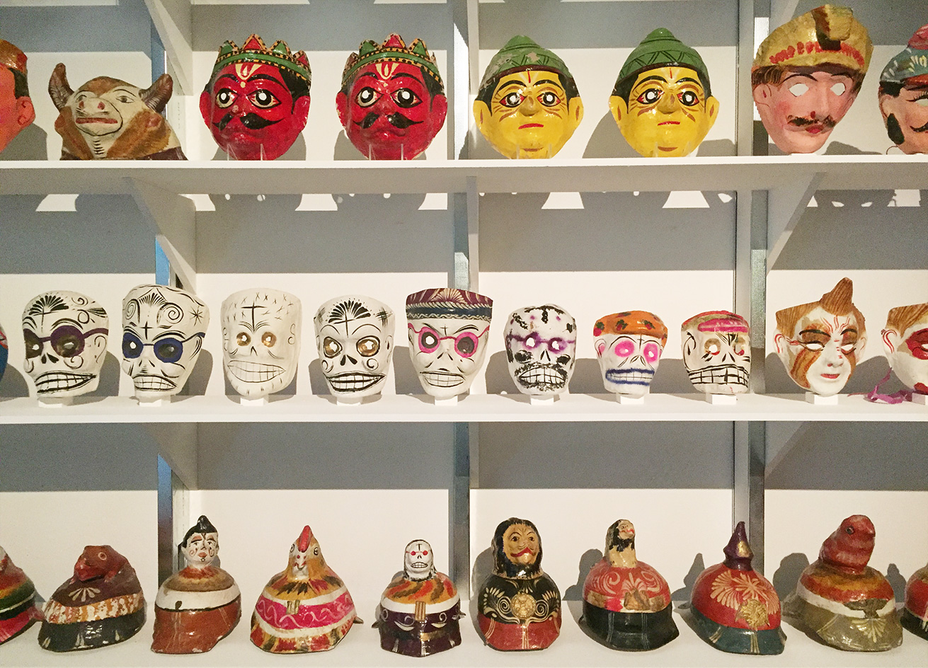 A collection of objects gathered through their travels and life, featuring in their films.