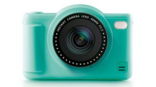 Canal Toys Photo Creator Pop Colour compact digital camera in teal on white backdrop