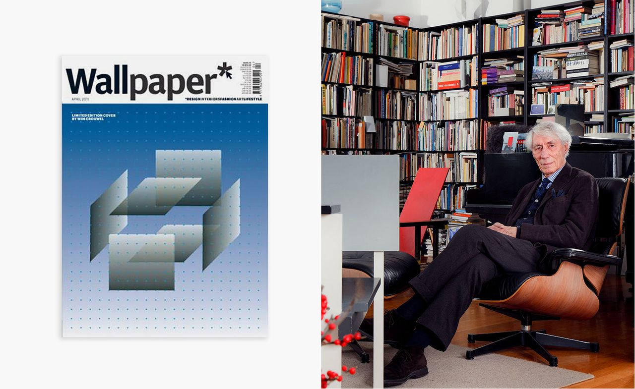 Wim Crouwel&#039;s limited edition cover for Wallpaper* April 2011 and his portrait