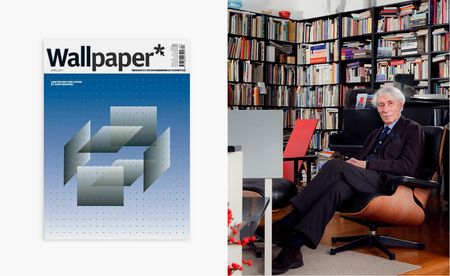 Wim Crouwel's limited edition cover for Wallpaper* April 2011 and his portrait