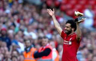 Mohamed Salah with the Premier League Golden Boot