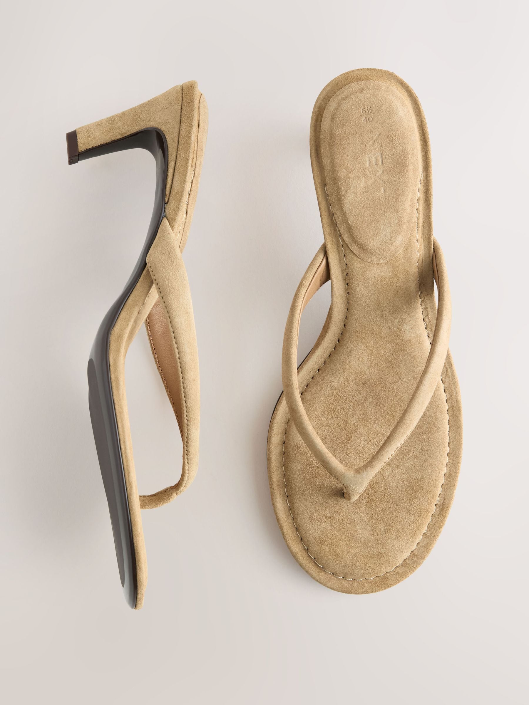 Camel Forever Comfort&amp;reg; Round Toe Leather Toe Post Heels