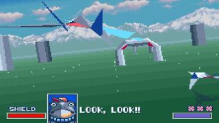 Starfox used the Super FX chip in its game cartridge allowing the SNES to run rudimentary 3D visuals.