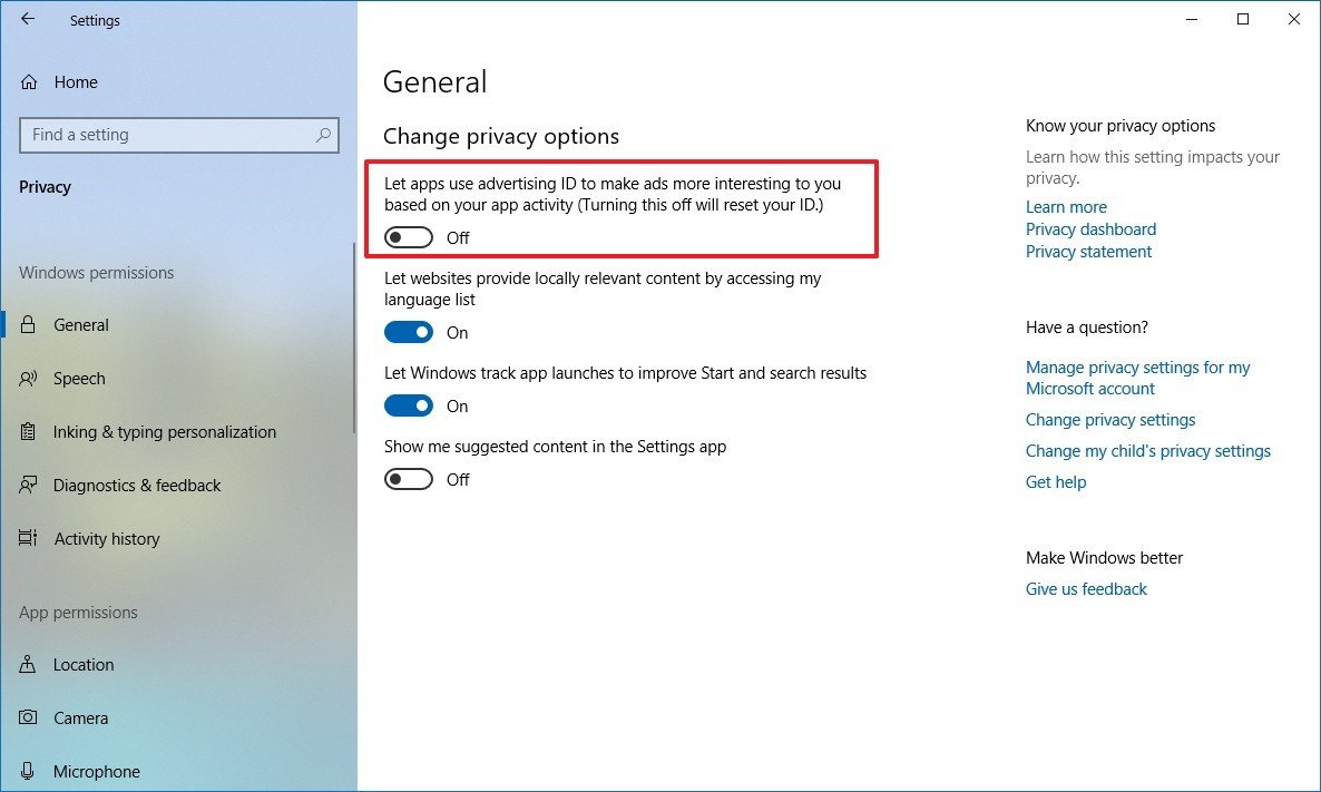 How to stop targeted ads in Windows 10 apps | Windows Central