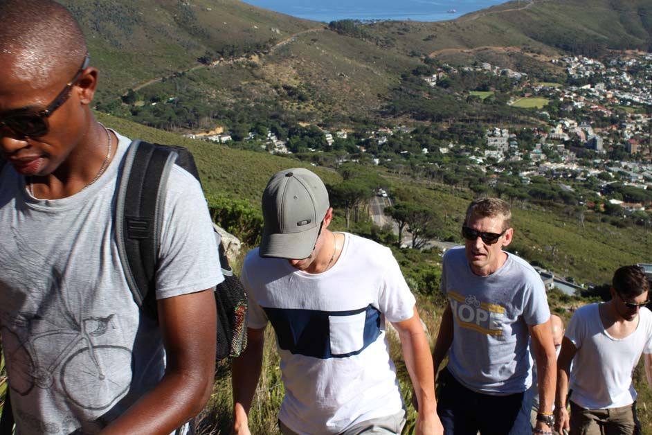Songezo Jim leads the way, followed a couple of places back by Rolf Aldag