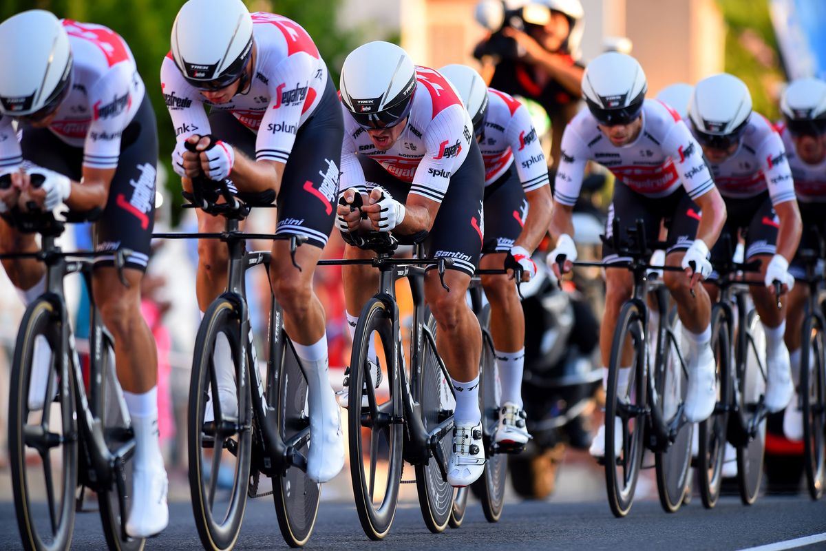 Trek - Segafredo in the 2019 Vuelta a Espana team time trial