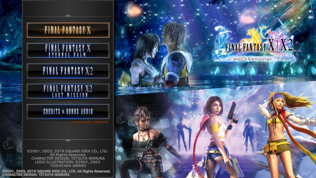 FFX/X-2 HD Remaster title screen