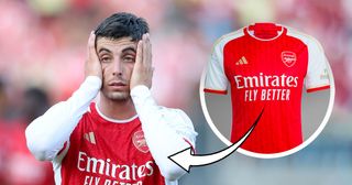 Arsenal star Kai Havertz reacts after the pre-season friendly match between 1. FC Nürnberg and Arsenal FC at Max-Morlock Stadion on July 13, 2023 in Nuremberg, Germany