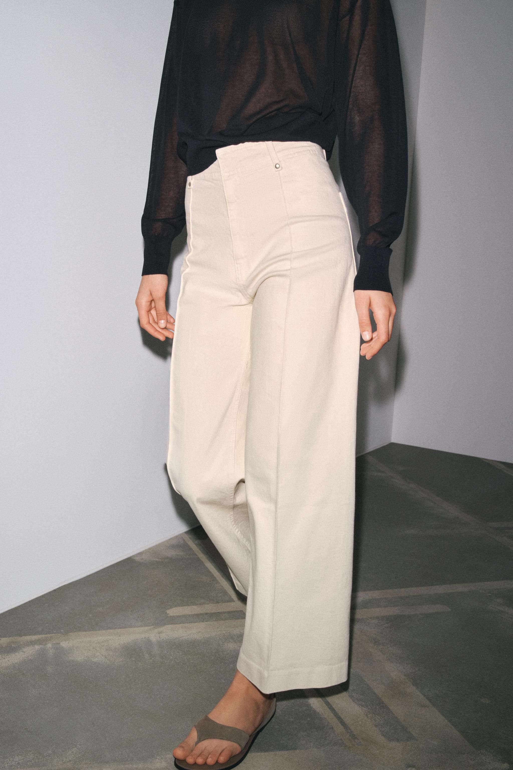 Zara jeans on model 