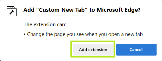 Click Add extension