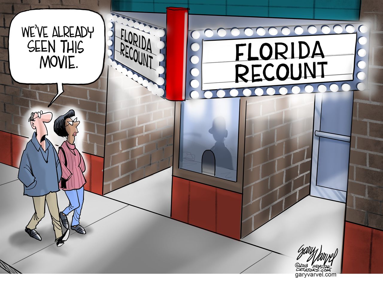 Political cartoon U.S. Florida election recount we&amp;#039;ve seen this before