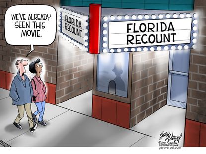 Political cartoon U.S. Florida election recount we've seen this before