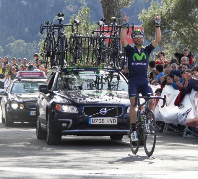 Alejandro Valverde (Movistar) wins the GP Miguel Indurain