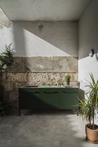 outdoor kitchen and sink by Fantin