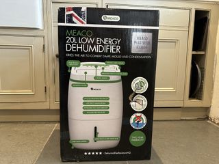 The dehumidifier when it first arrived in the box