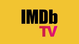 IMDB in black letters next to TV in pink on a yellow background