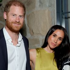 Meghan Markle wears a Heidi Merrick gown in a Spring 2026 color trend