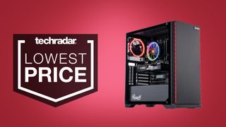 deals image: ABS Master RTX 3060 gaming pc on red background