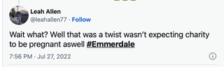 Emmerdale Tweet grab