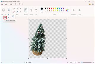 Paint app remove background with AI